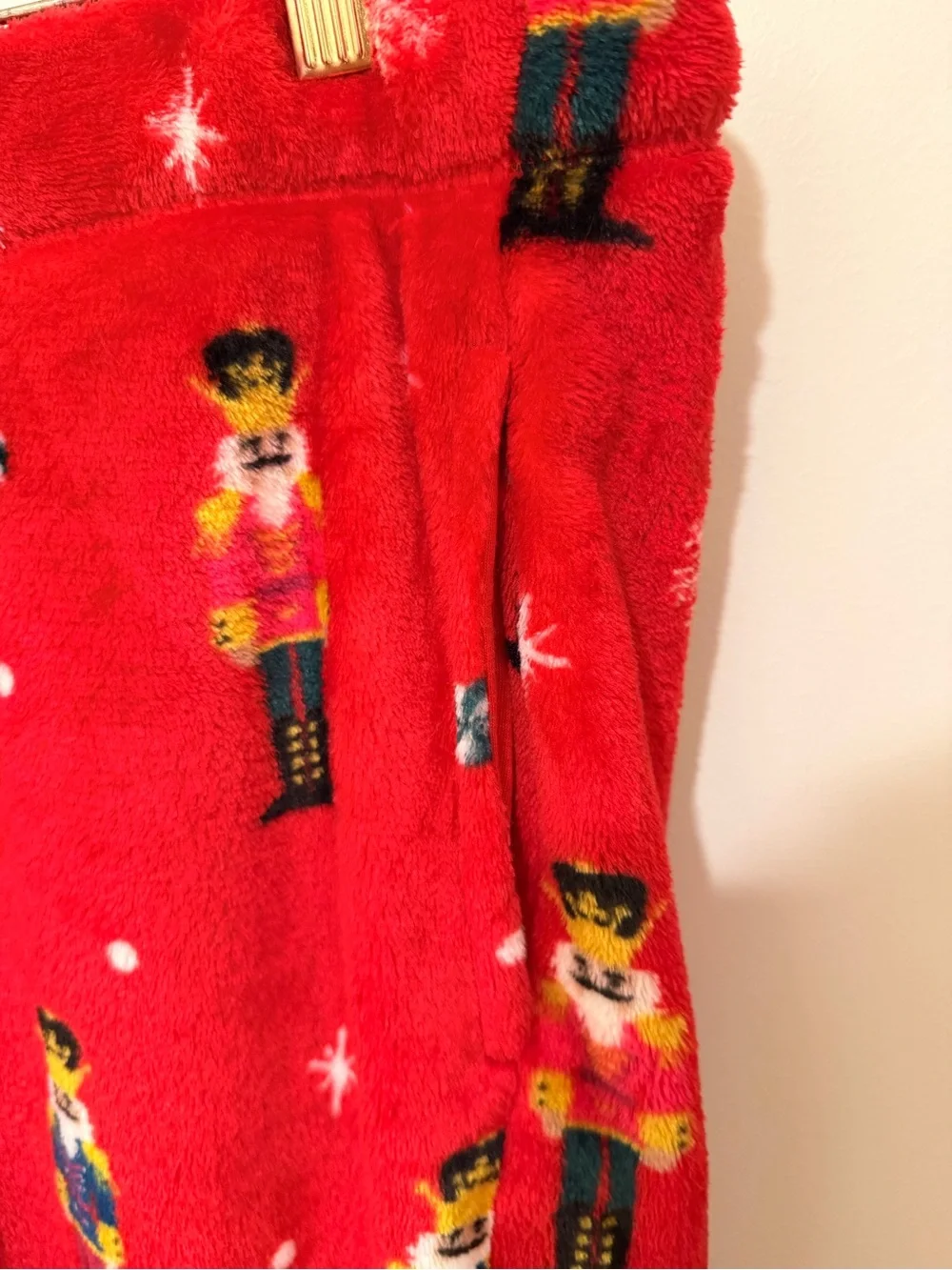 Joyspun Children's Red Nutcracker Fleece Pajama Pants